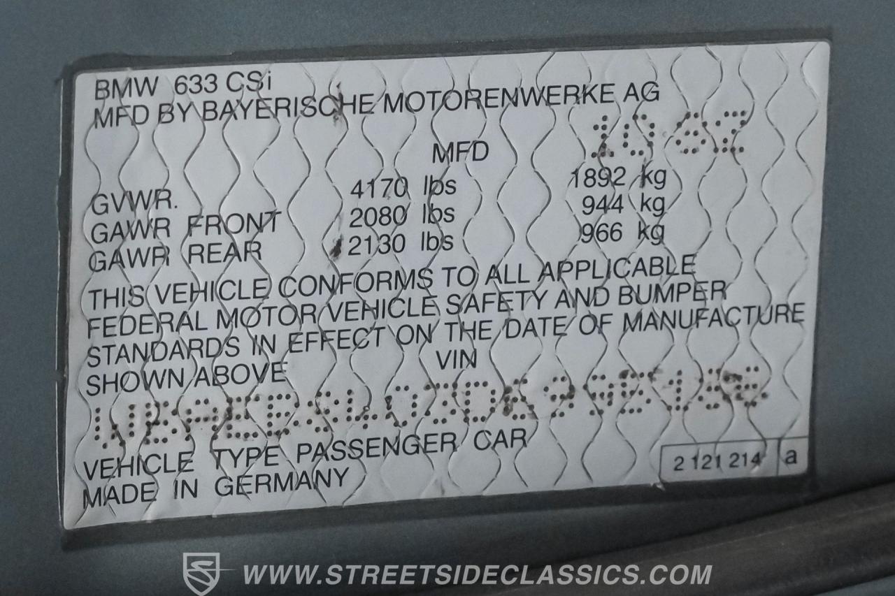 1983 BMW 633CSI