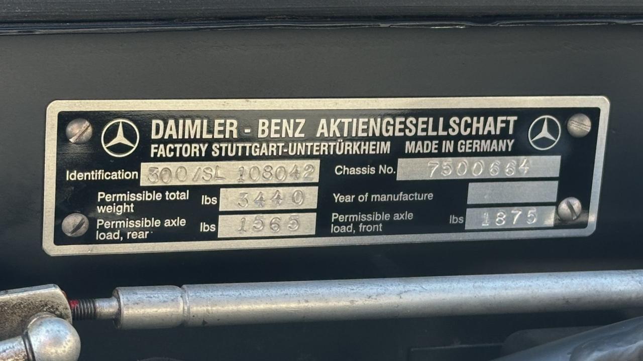 1957 Mercedes - Benz 300 SL Roadster