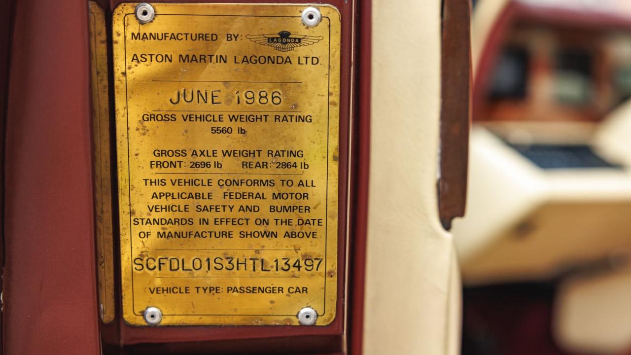 1987 Aston Martin Lagonda Series 3