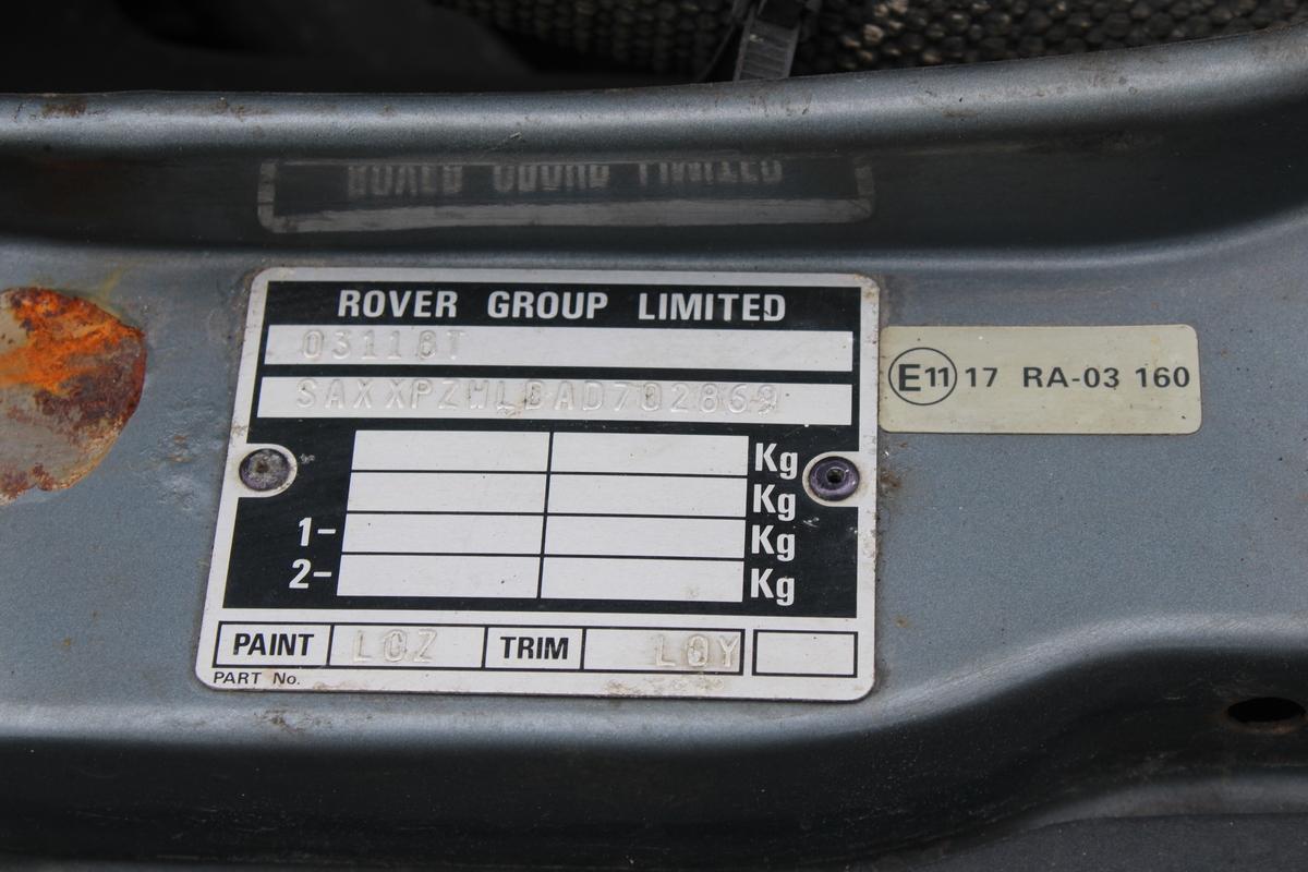 1991 Rover METRO GS