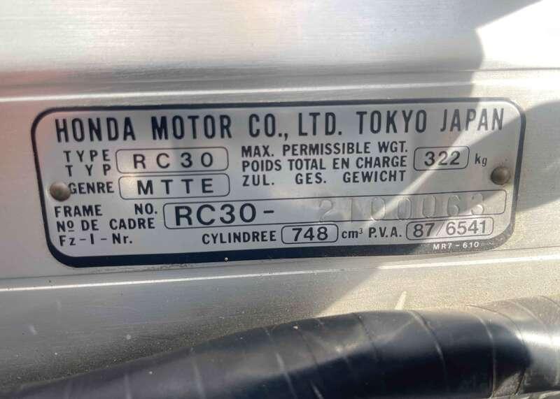 1989 Honda VFR750R-K RC30