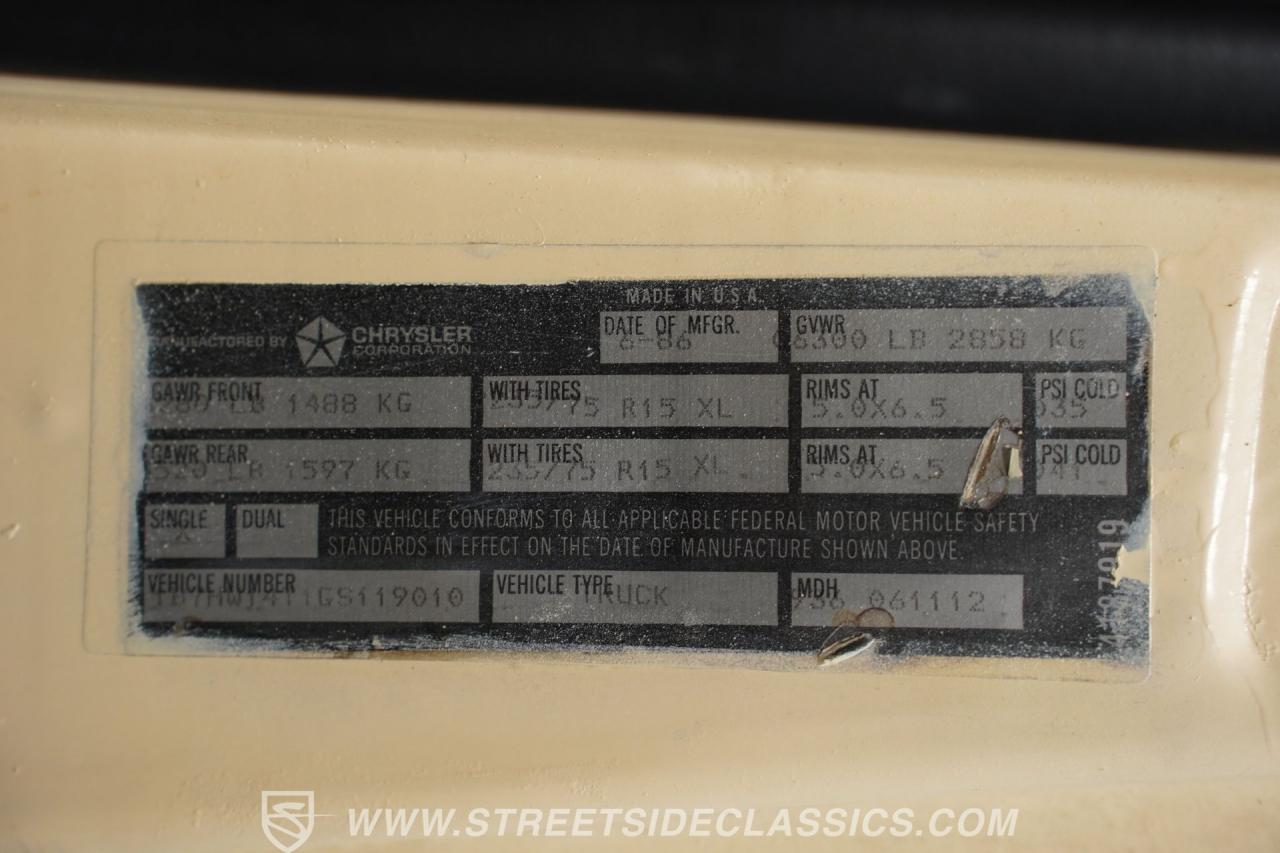 1986 Dodge Power Ram W150 4X4