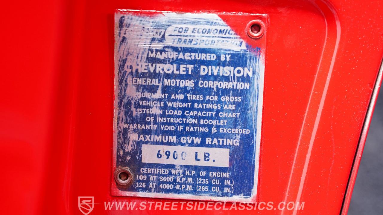 1955 Chevrolet 3600 Big Back Window