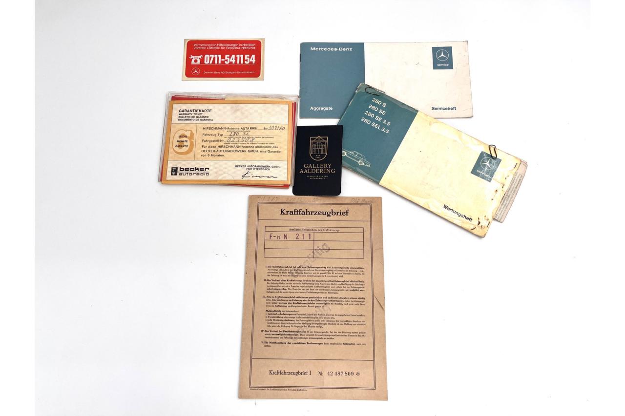 1971 Mercedes - Benz 280 SL Pagode &ldquo;Completely Data card correct&rdquo;