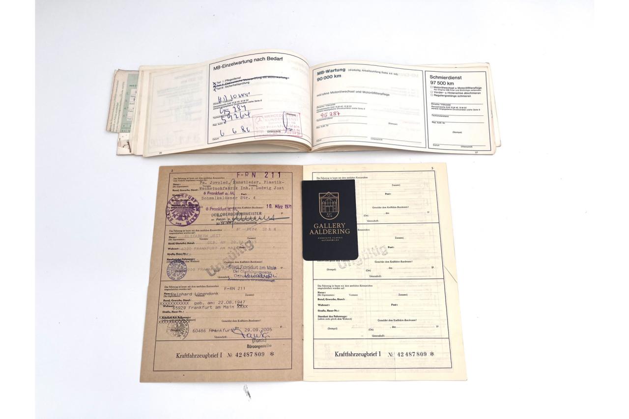1971 Mercedes - Benz 280 SL Pagode &ldquo;Completely Data card correct&rdquo;