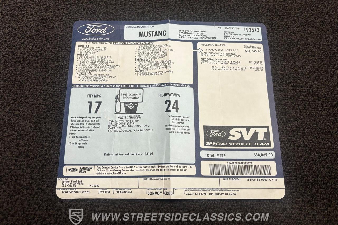 2004 Ford Mustang SVT Cobra Terminator