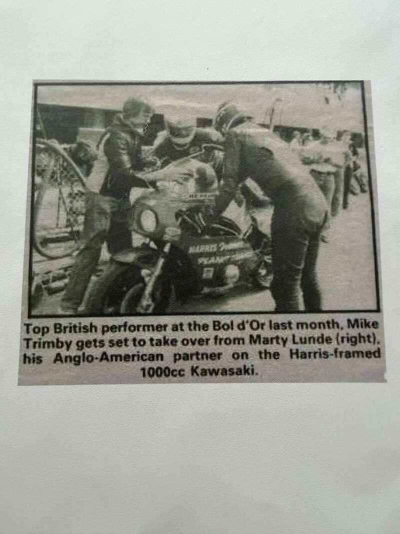 1977 HARRIS KAWASAKI ENDURANCE RACE BIKE