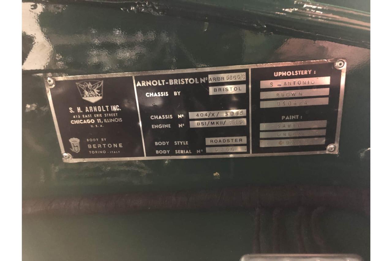 1954 Arnolt Bristol Roadster