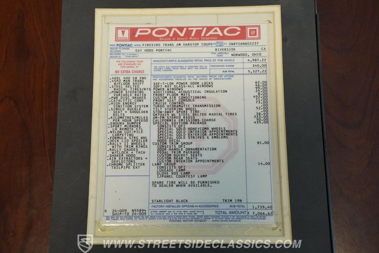 1976 Pontiac Firebird Trans am 50th anniversary special edition