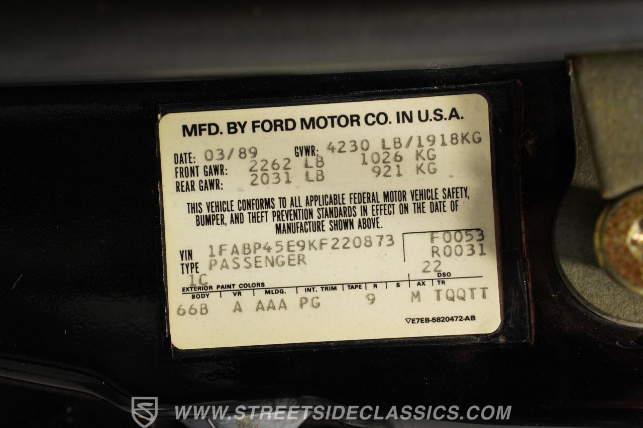 1989 Ford Mustang GT Convertible