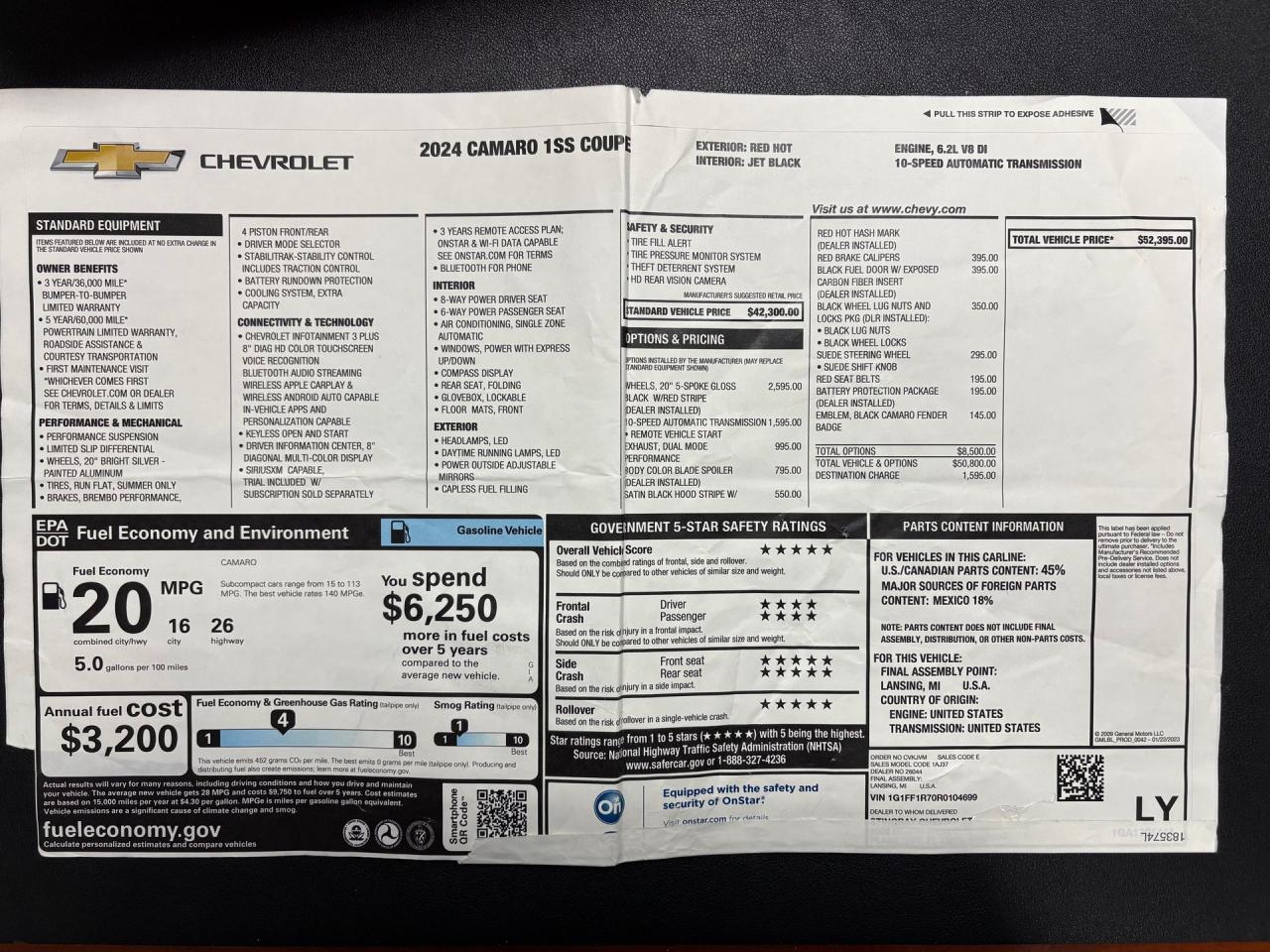 2024 Chevrolet Camaro SS