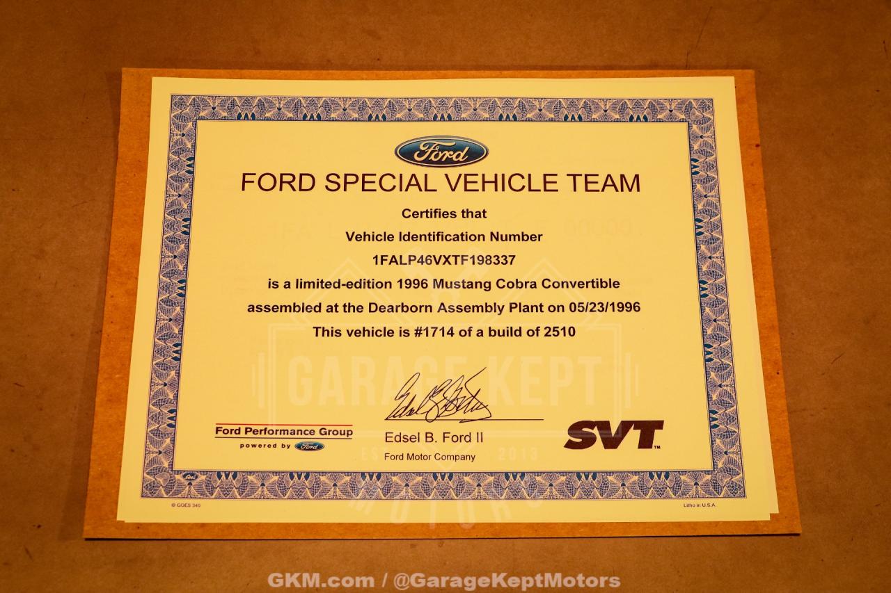 1996 Ford Mustang SVT Cobra
