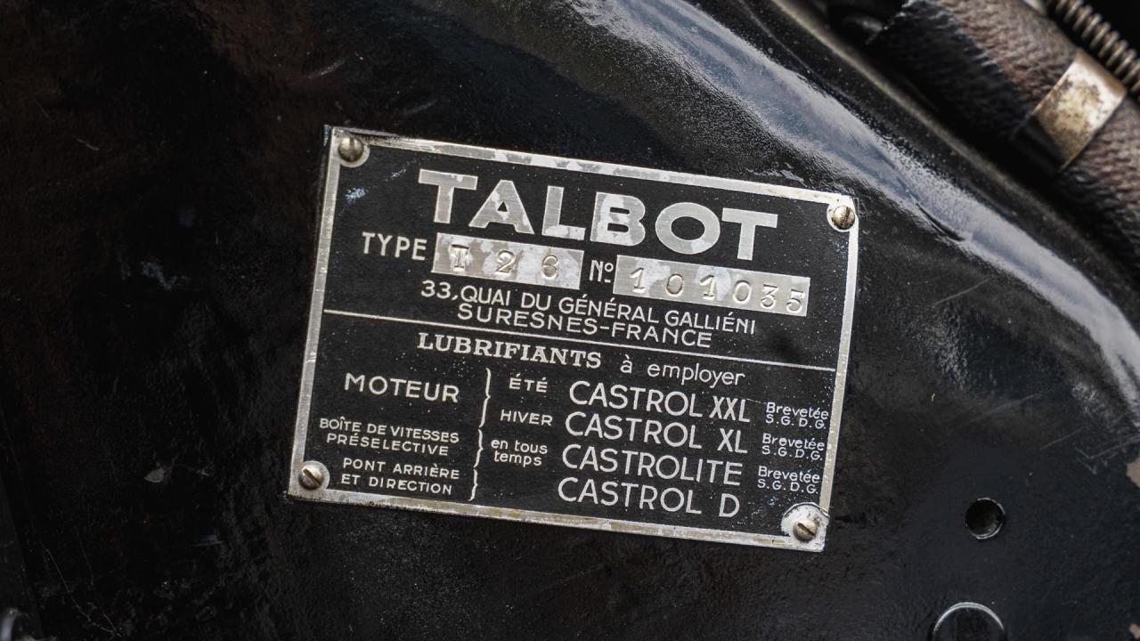 1950 Talbot T26 Record Berline
