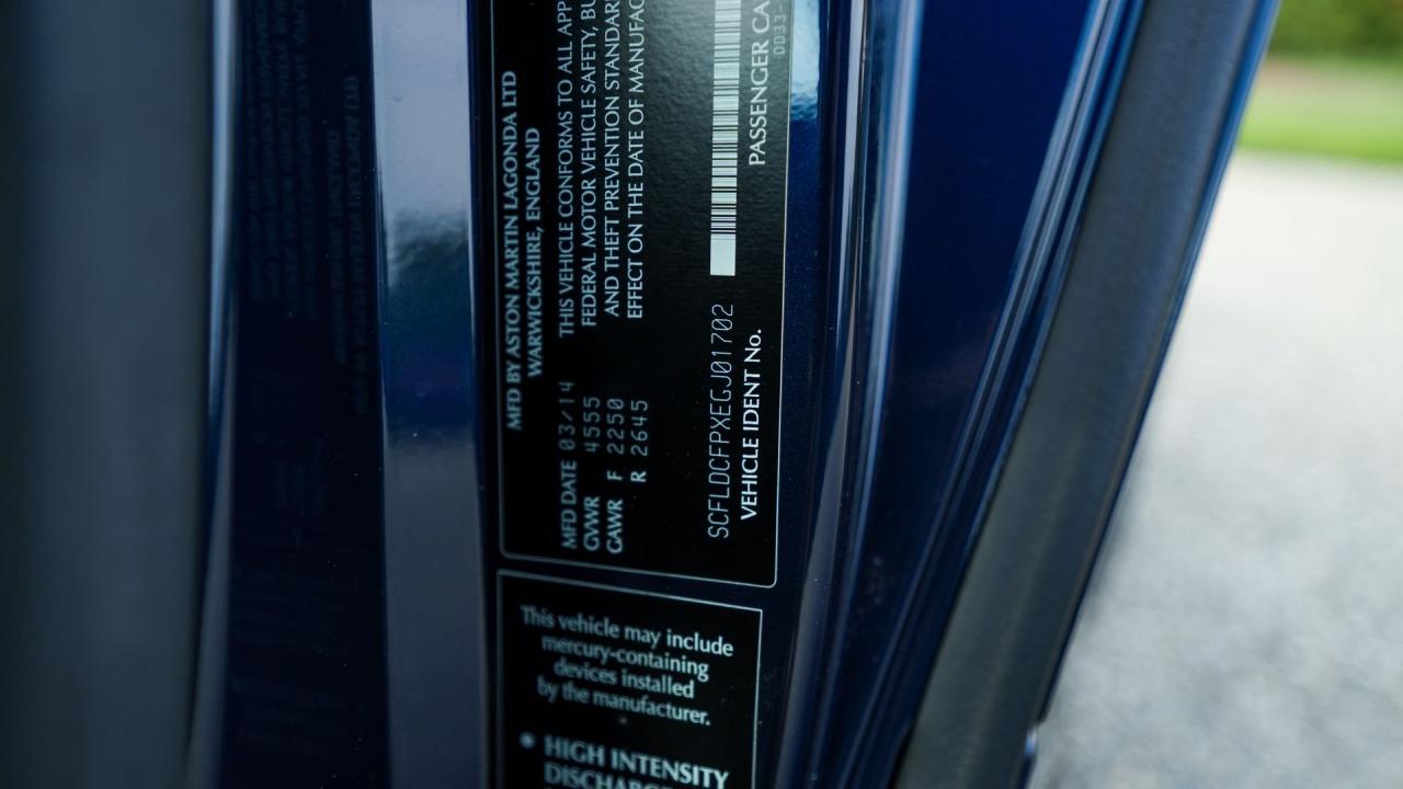 2014 Aston Martin Vanquish Centenary Edition ex-Daniel Craig