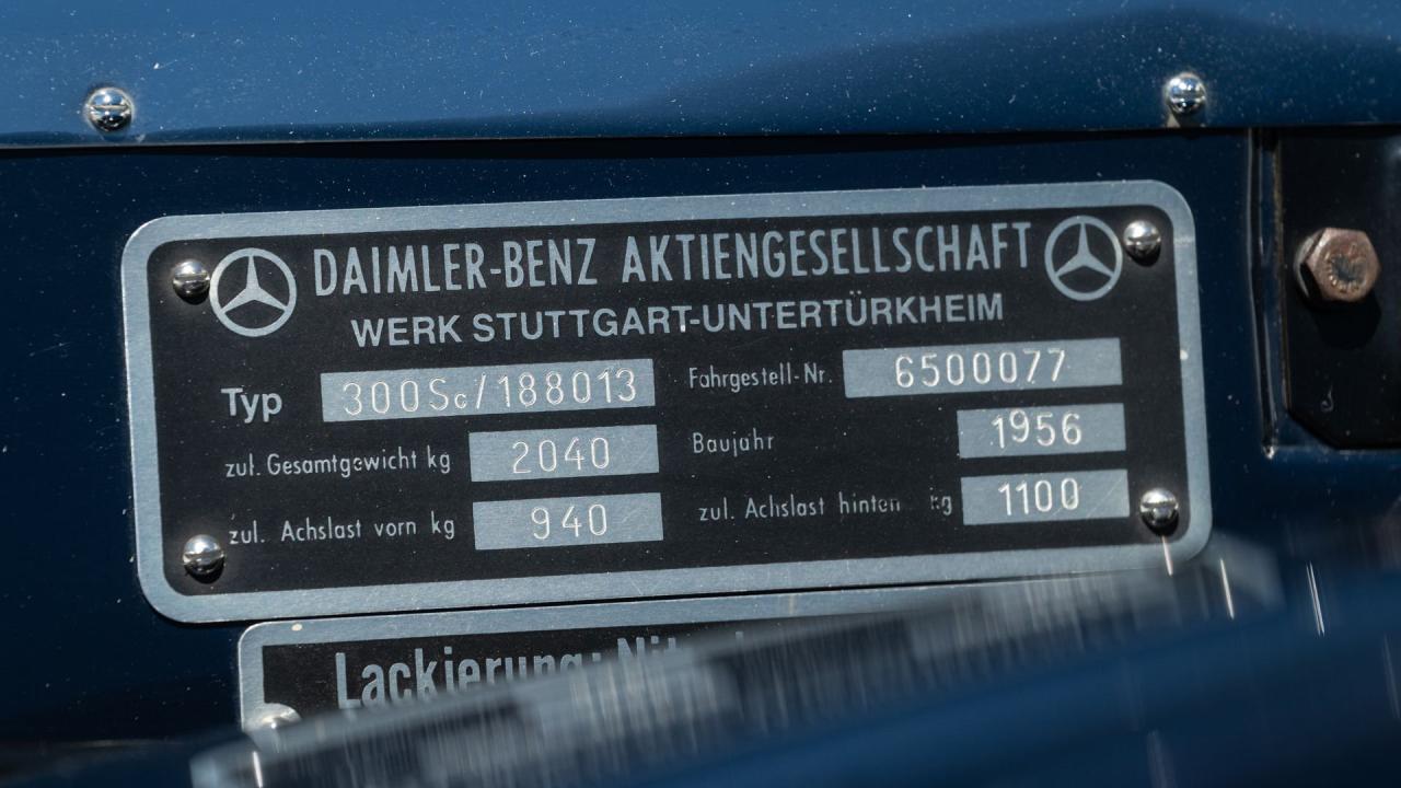 1956 Mercedes - Benz 300 Sc Cabriolet A