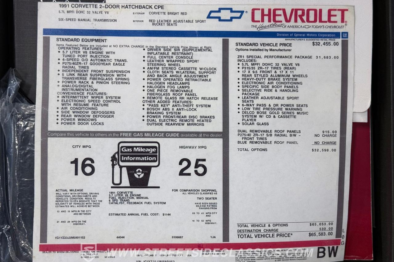 1991 Chevrolet Corvette ZR1