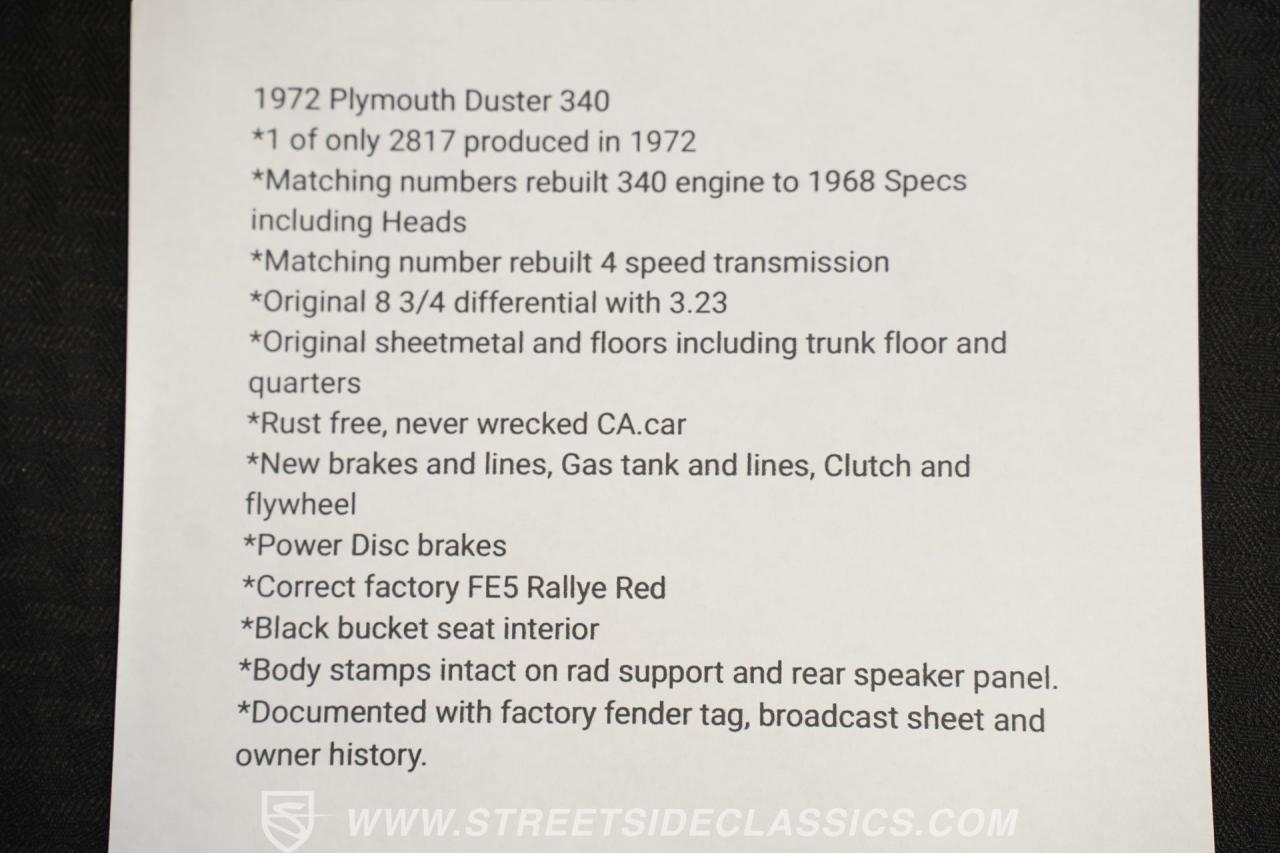 1972 Plymouth Duster 340