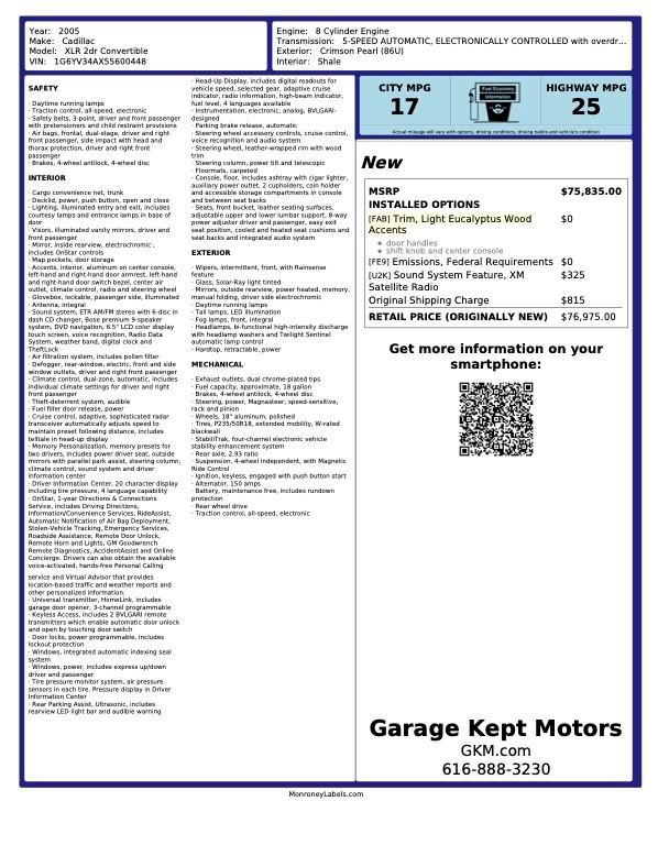 2005 Cadillac XLR