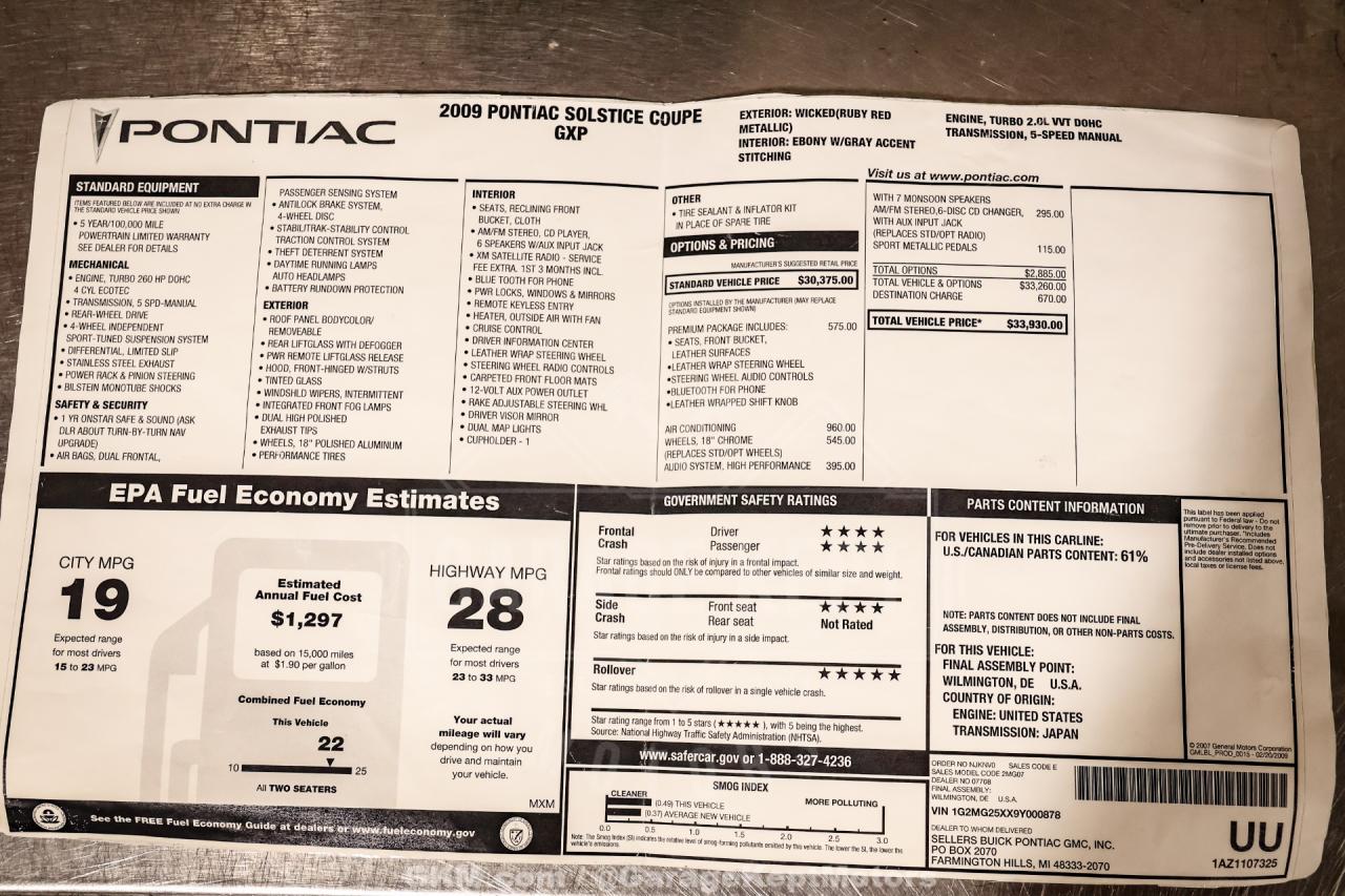 2009 Pontiac Solstice