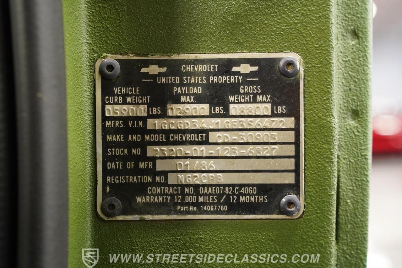1986 Chevrolet D30 M1008 CUCV 4X4 Diesel