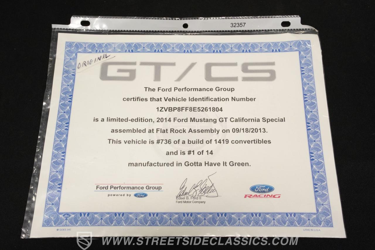 2014 Ford Mustang GT/CS Convertible