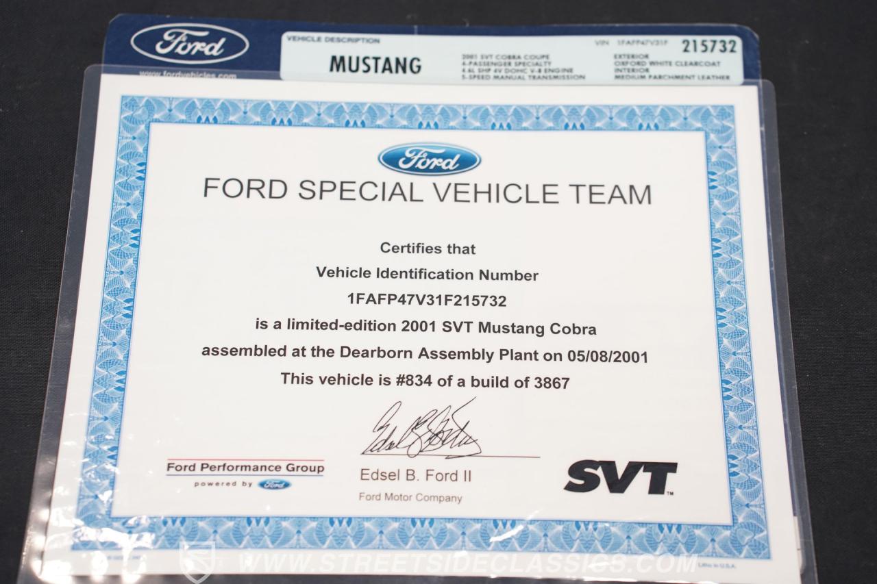 2001 Ford Mustang Cobra SVT Supercharged
