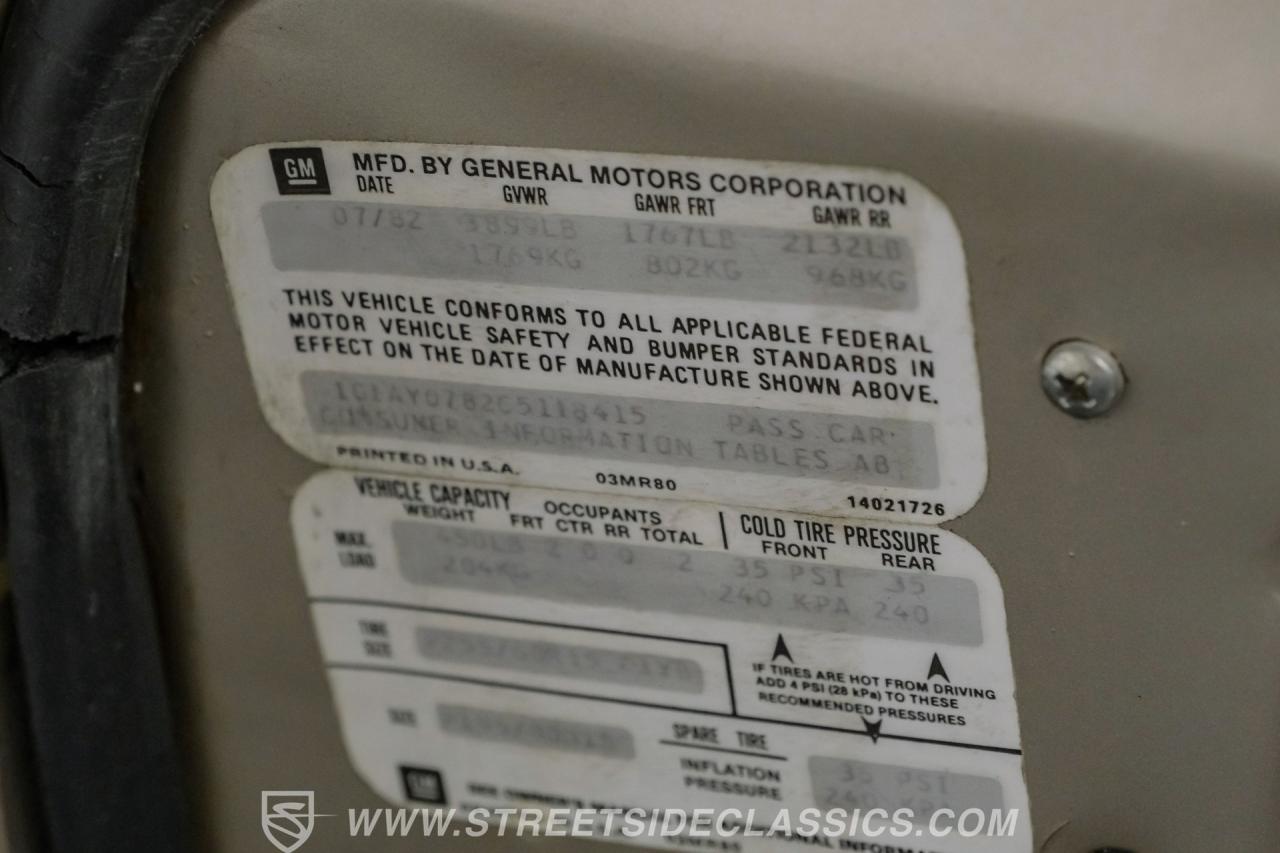 1982 Chevrolet Corvette Collectors Edition