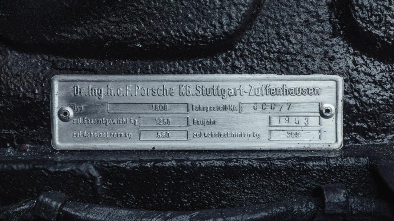 1953 Porsche 356 Pre-A &ldquo;Knickscheibe&rdquo; 1500 Cabriolet
