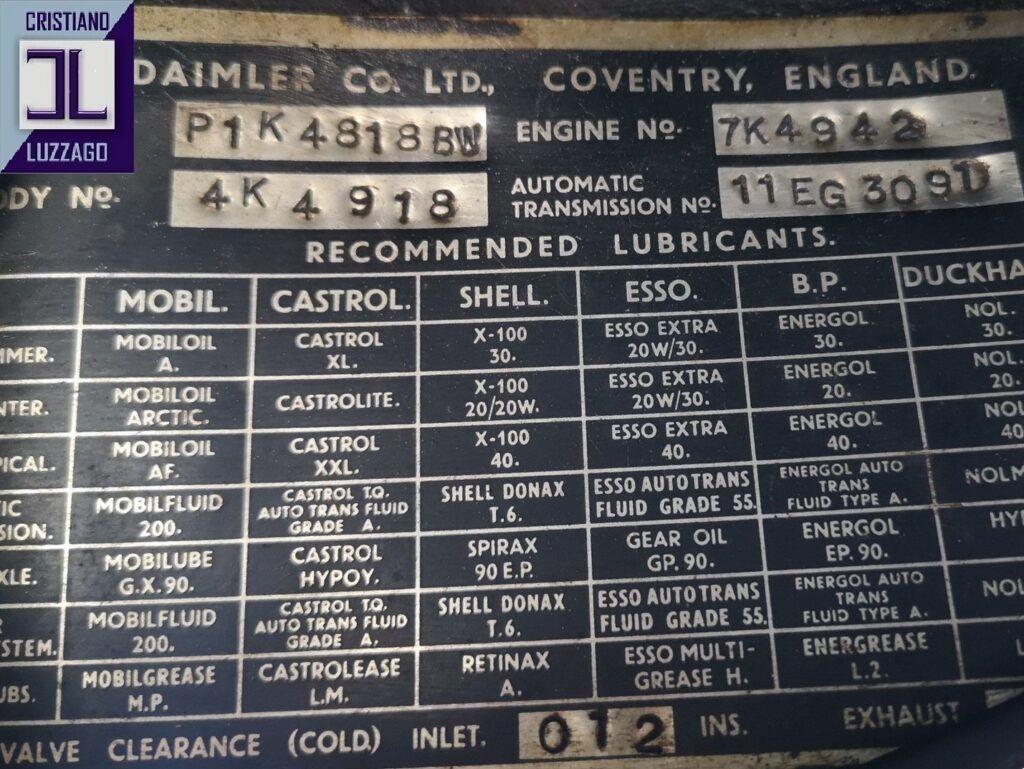 1969 Daimler 2500 V8 SALOON RHD 1969