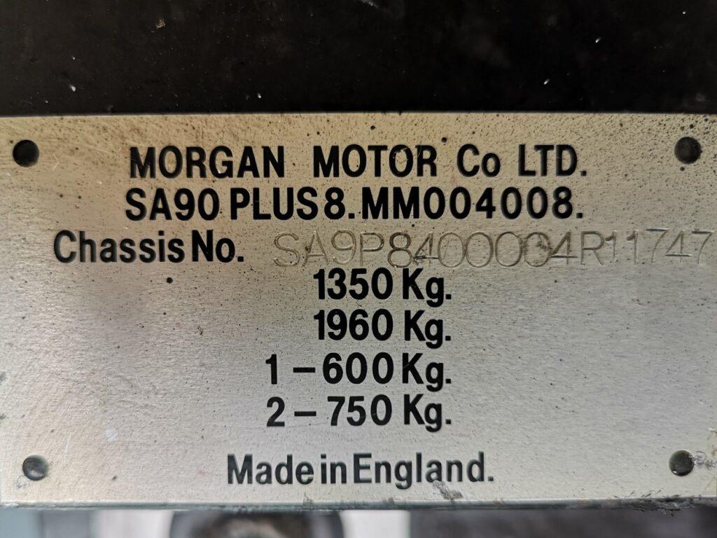 1997 Morgan +8 4.6L 1997