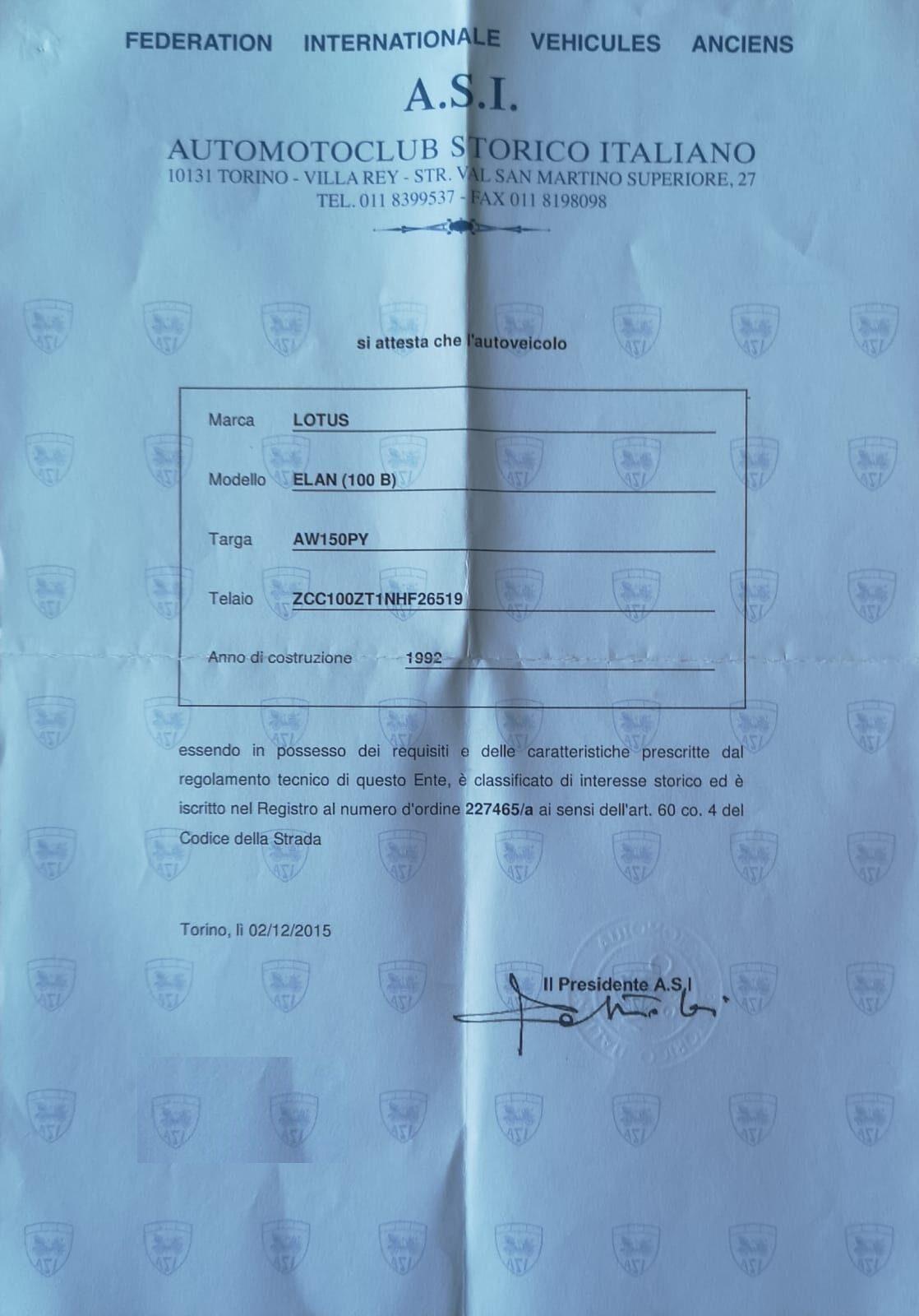 1992 Lotus ELAN 1.6 TURBO 1992