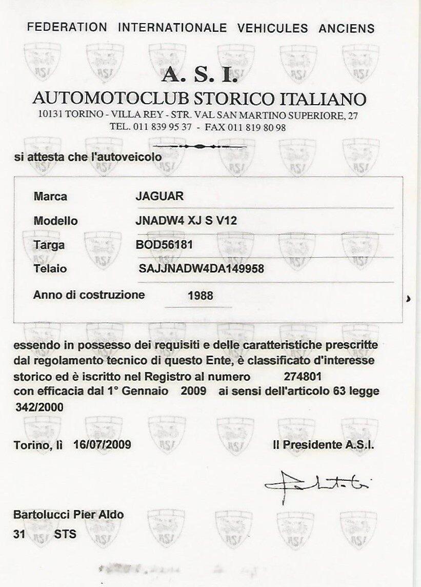 1988 Jaguar XJ S 5300 V 12 CONVERTIBILE 1988