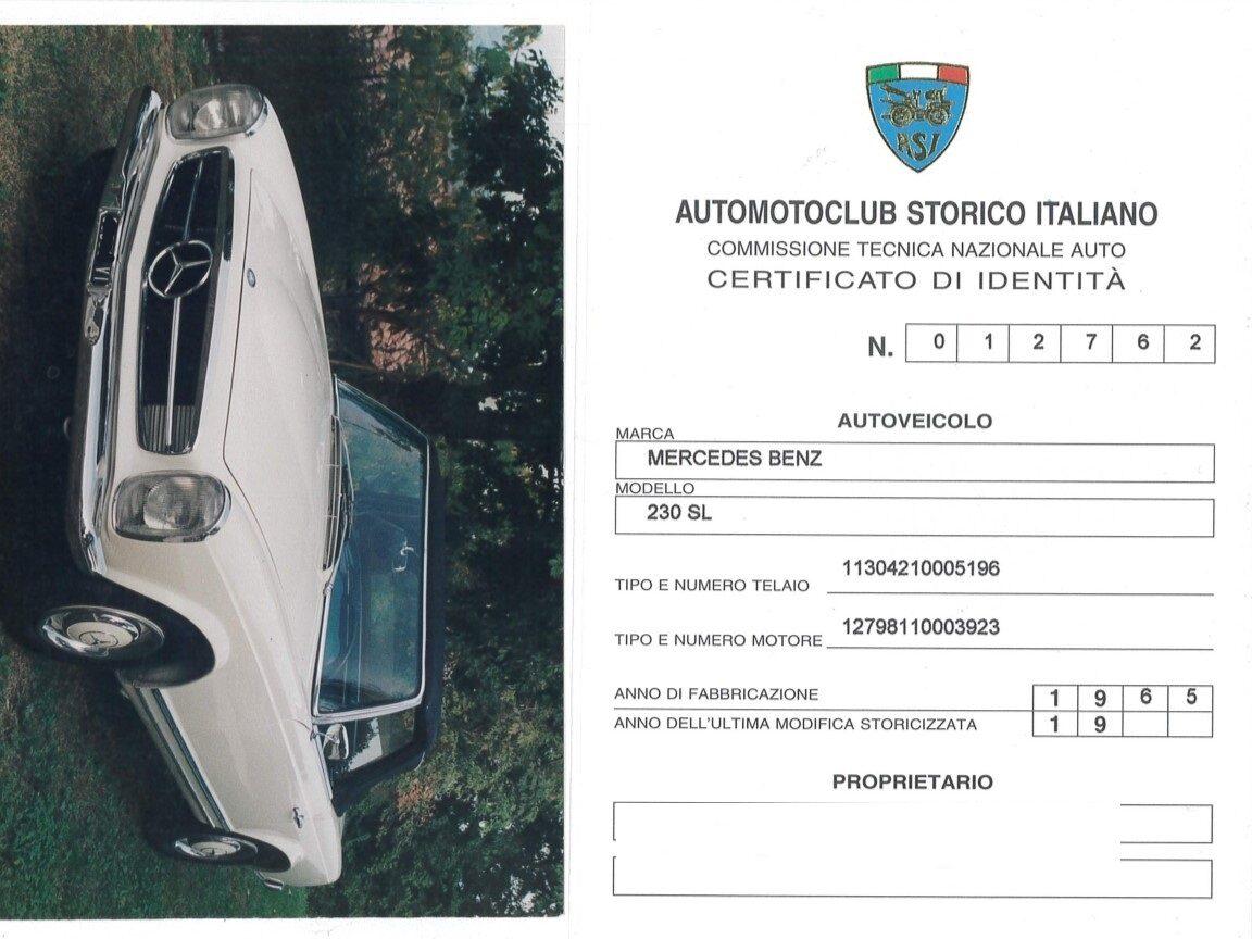 1965 Mercedes - Benz BENZ  230 SL PAGODE 1965
