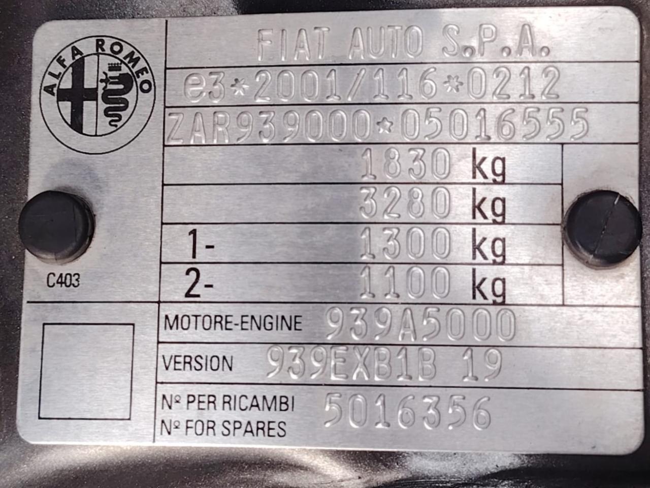 2007 Alfa Romeo 939 SPIDER 2.200 JTS 185 CV TWIN SPARK 2007