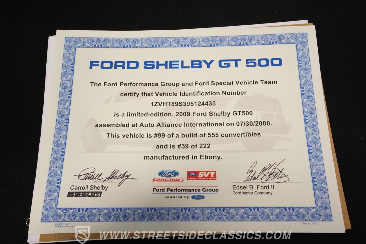 2009 Ford Mustang Shelby GT500 Convertible