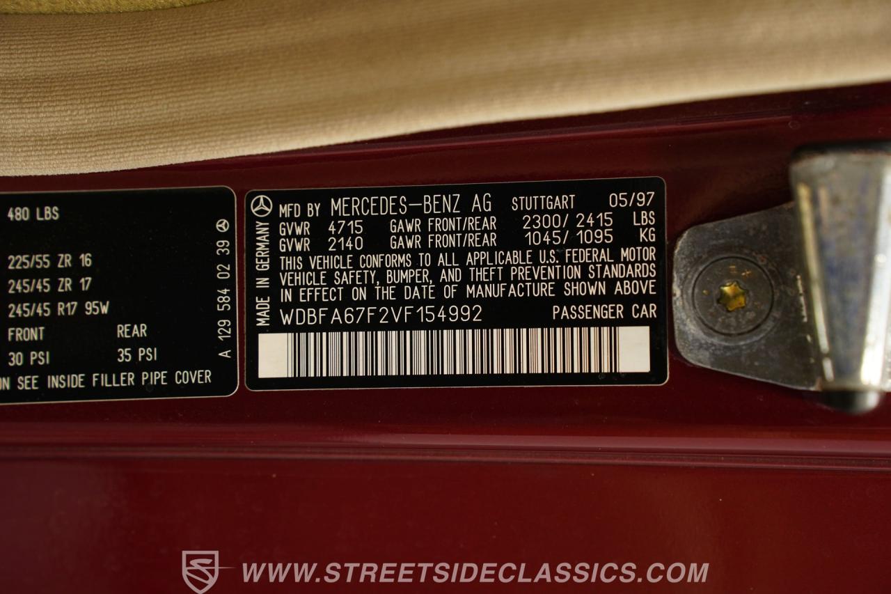 1997 Mercedes - Benz SL500 40th Anniversary Roadster Ed