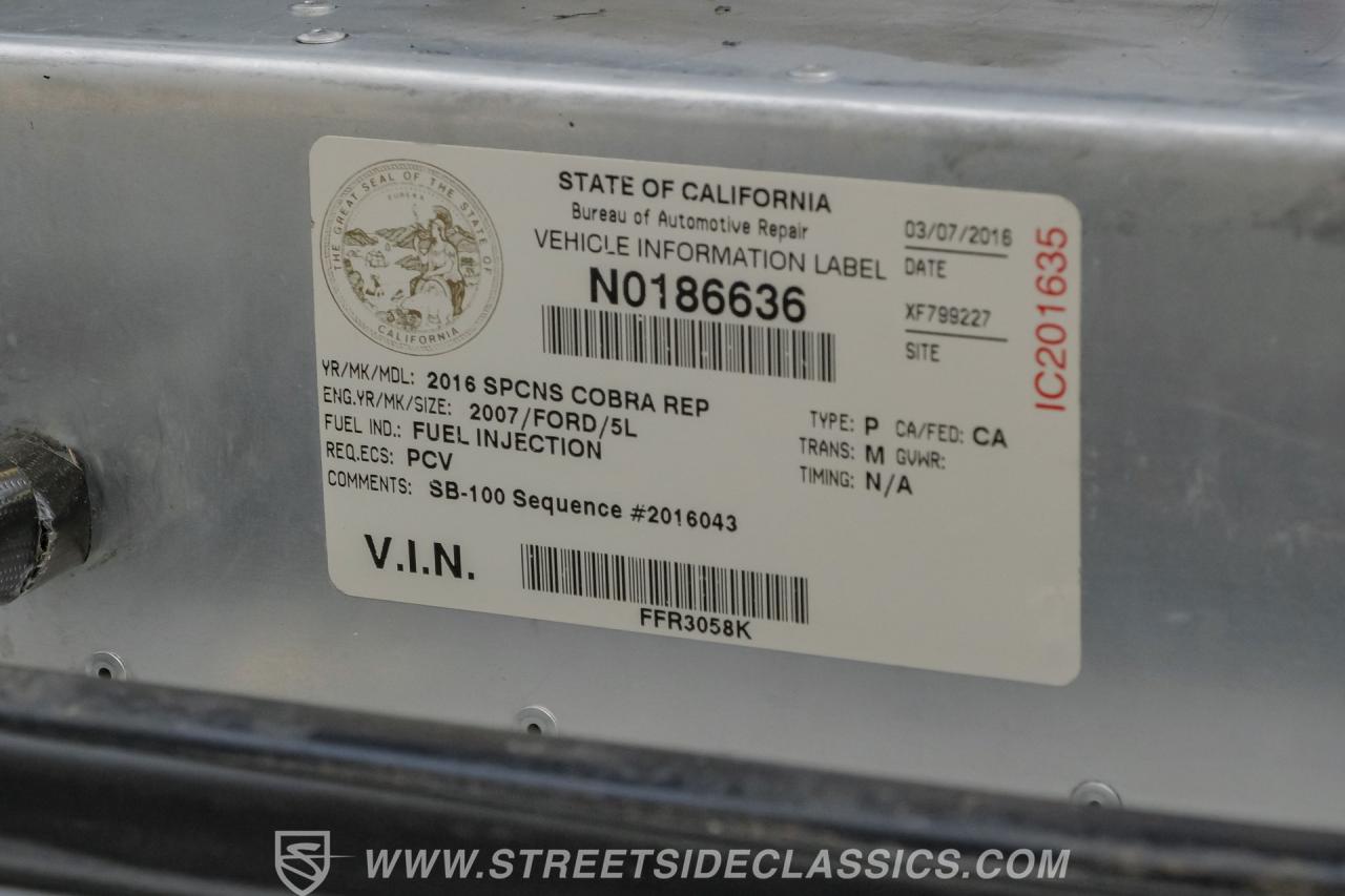 1965 Shelby Cobra Factory Five Supercharged