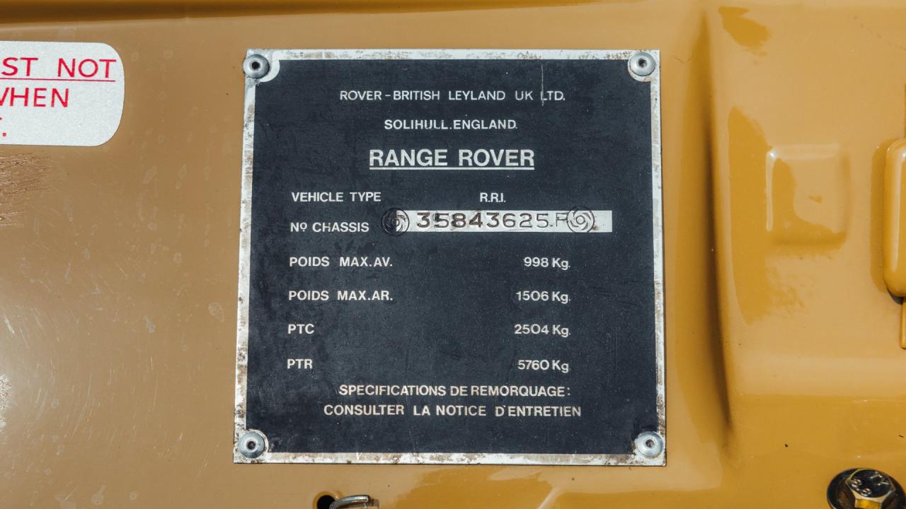 1979 Land Rover Range Rover