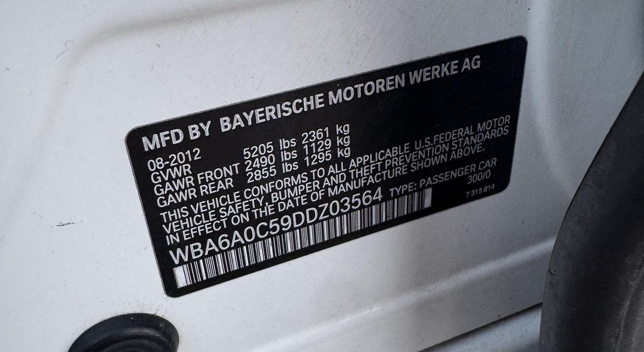 2013 BMW 640I GRAN SPORT