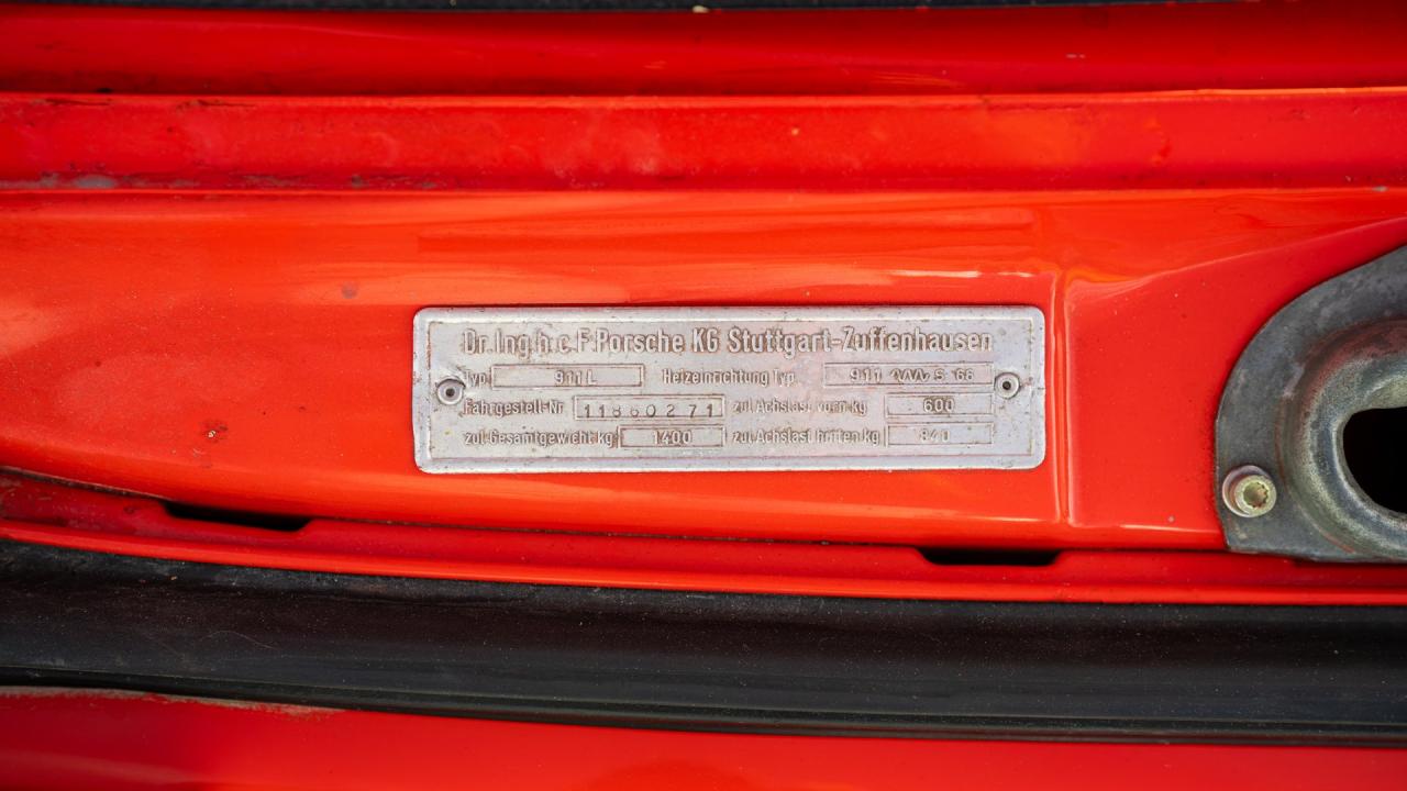 1968 Porsche 911 L "Soft-Window" Targa