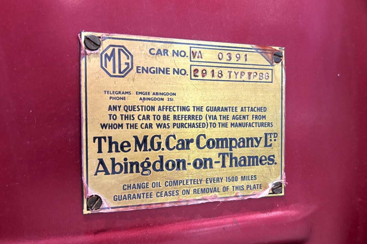 1937 MG VA Tickford Drophead Coupe