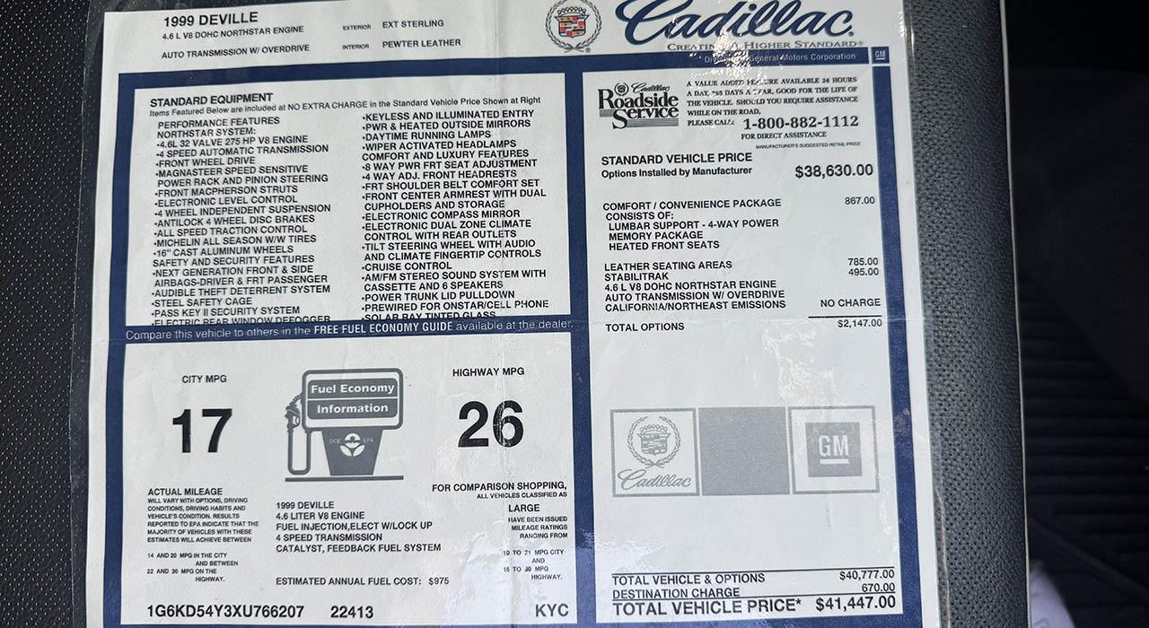 1999 Cadillac DeVille