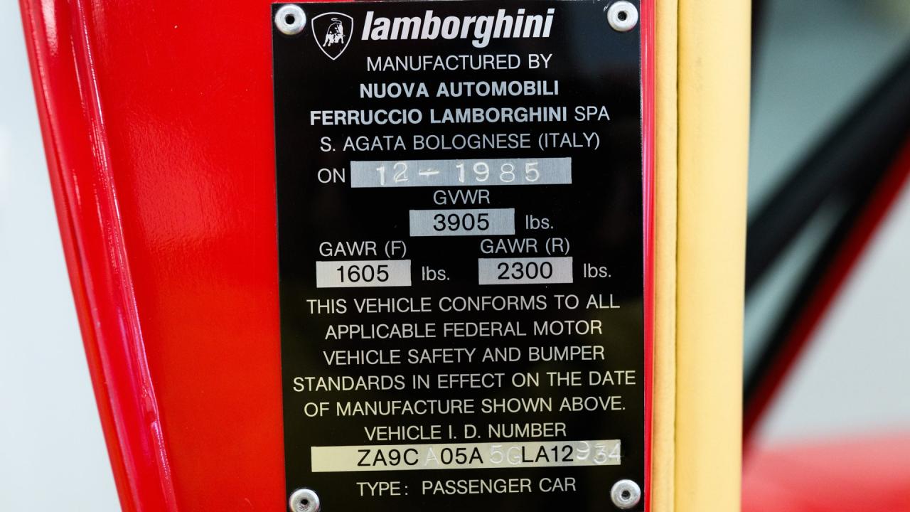 1986 Lamborghini Countach 5000 QV