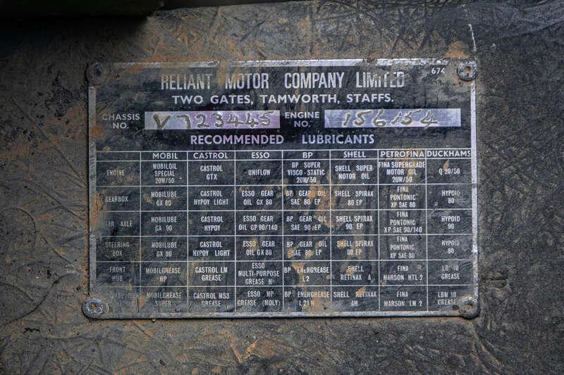 1969 Reliant REGAL 21E SUPERVAN III