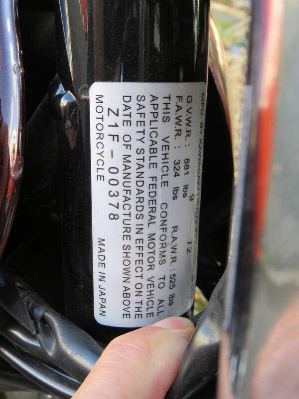 1972 Kawasaki Z1