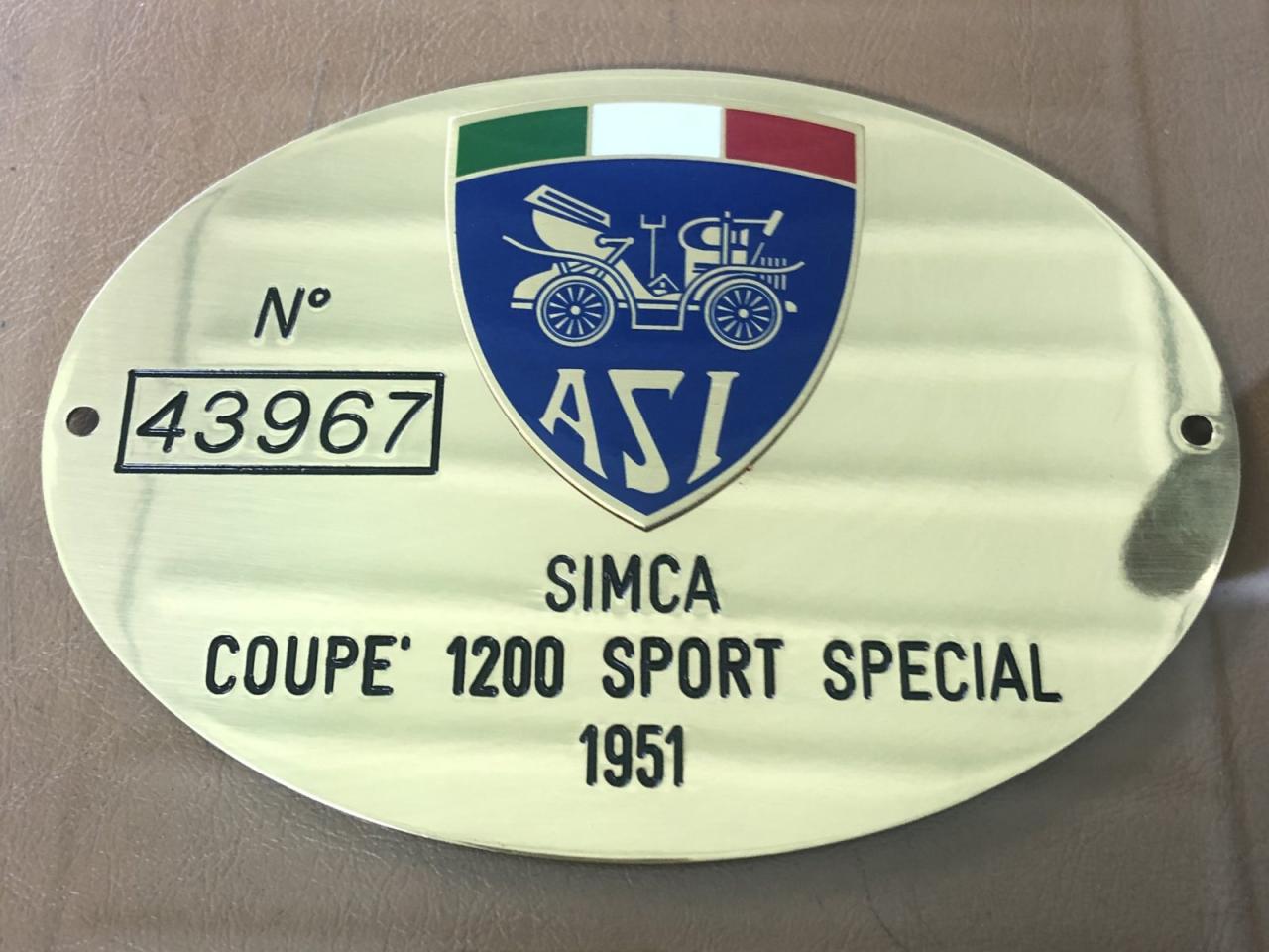 1951 Fiat SIMCA () 8 SPORT 1200 COUPE SPECIAL 1951