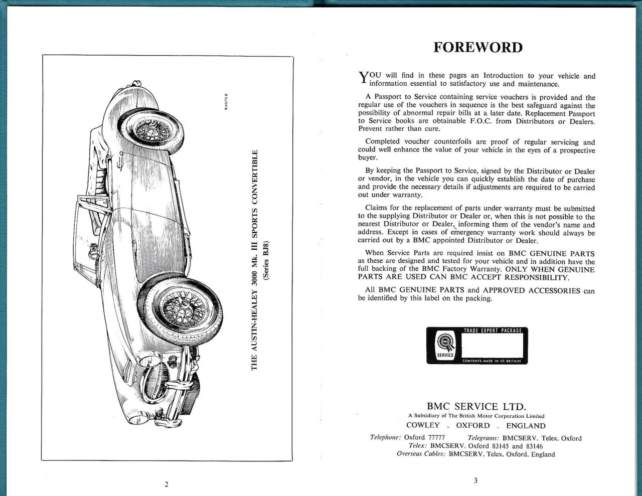1962 Austin - Healey 3000 MK II