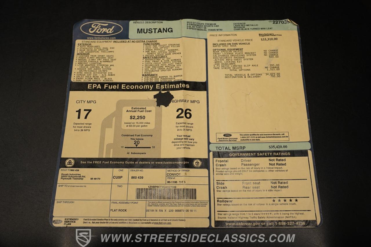 2012 Ford Mustang Roush Stage 2