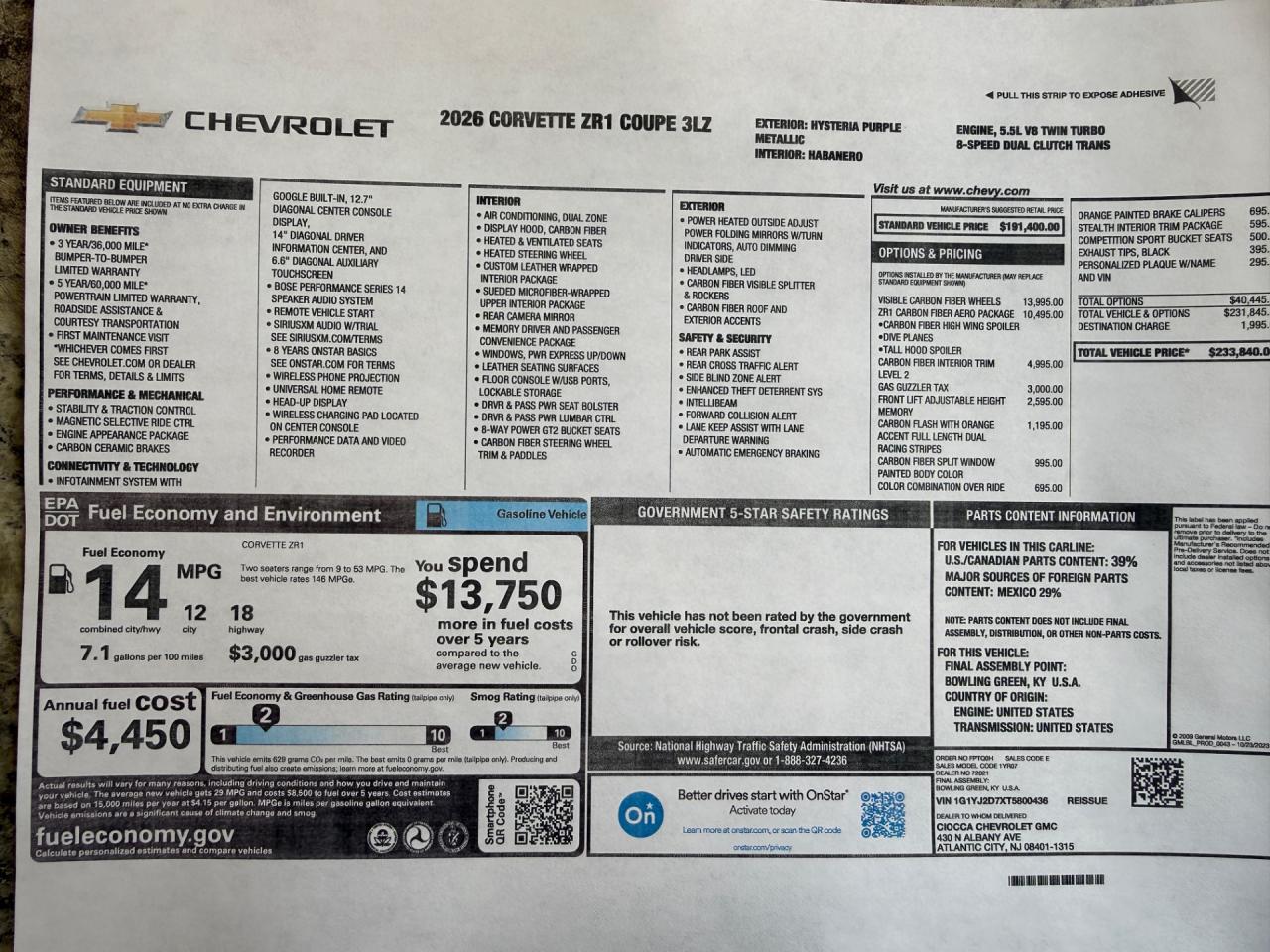 2026 Chevrolet Corvette