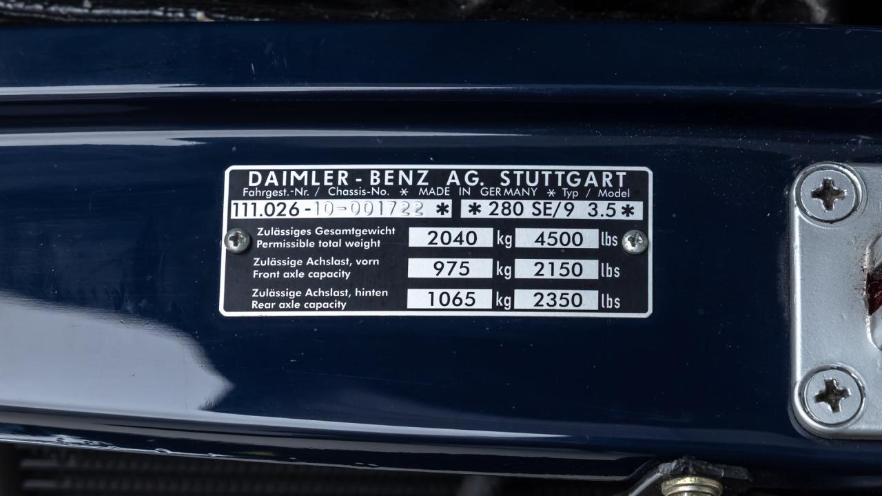 1971 Mercedes - Benz 280 SE 3.5 Coupe